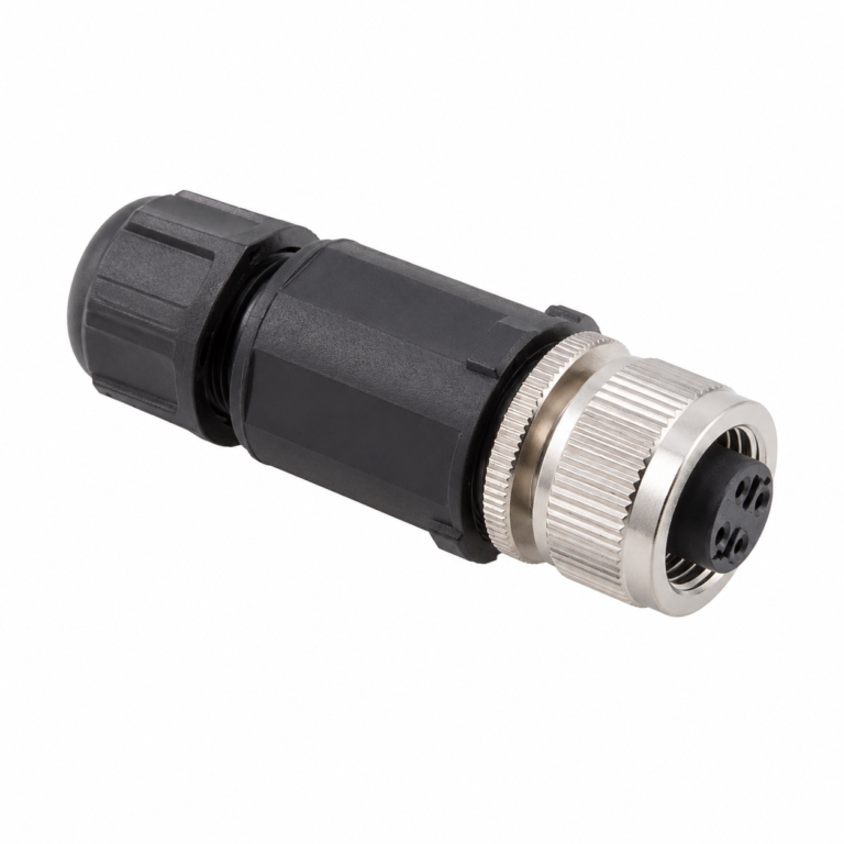 M12 Straight Female Plastic Assembled Plug