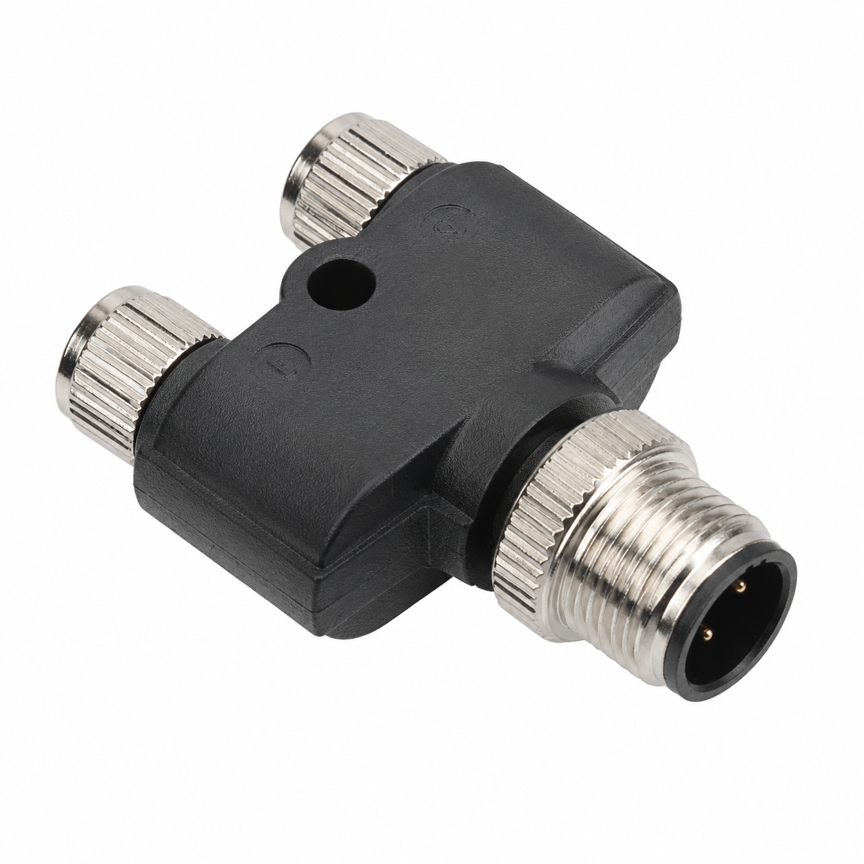 M12 5-pin T-type splitter connector