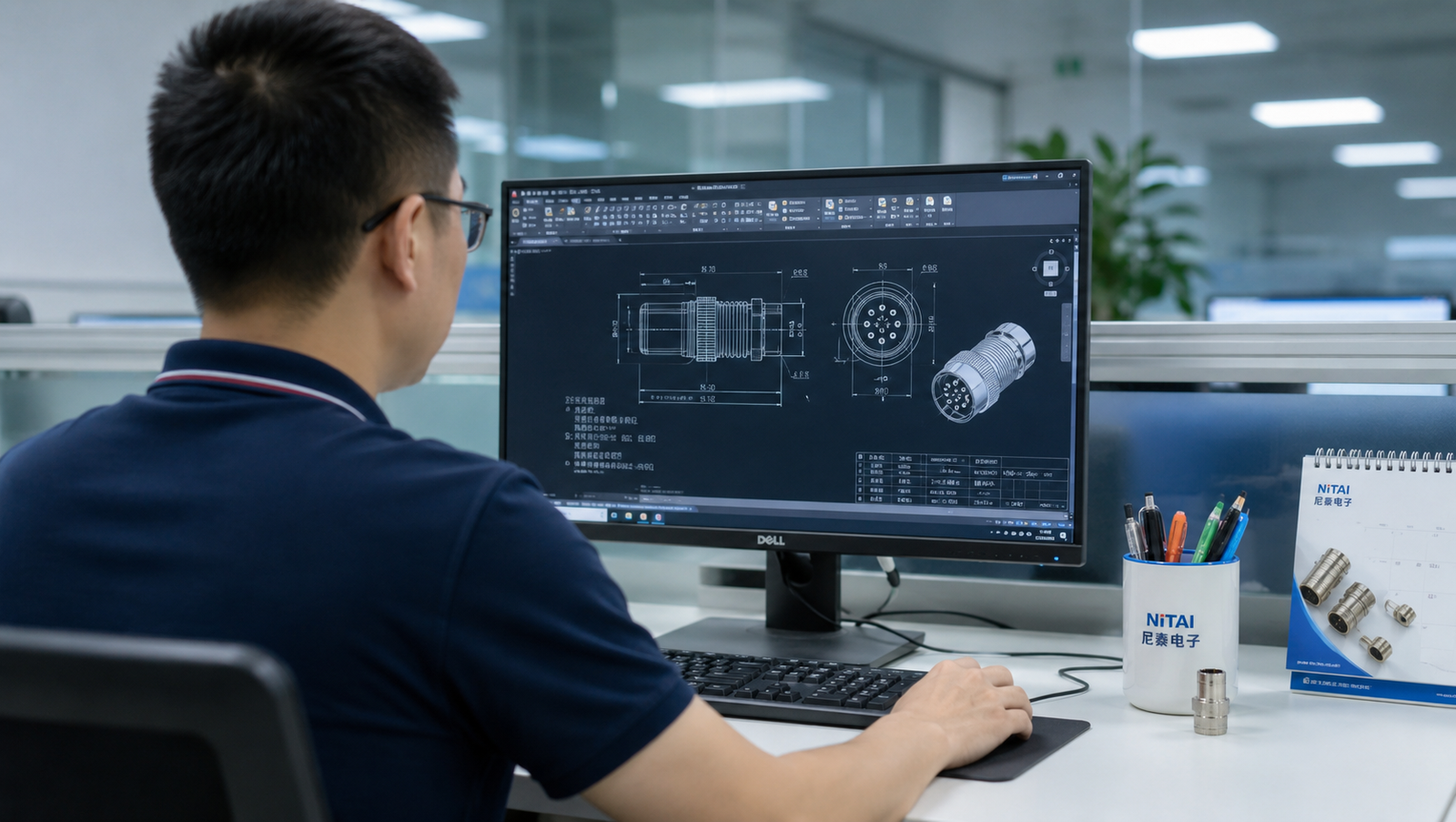 NITAI drawing and specification review for a custom M12 connector cable