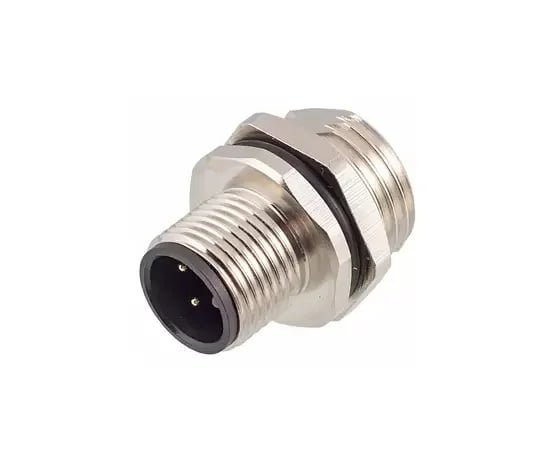 M12 Male Front Mount Panel Socket Connector – Solder, M16×1.5 / PG9
