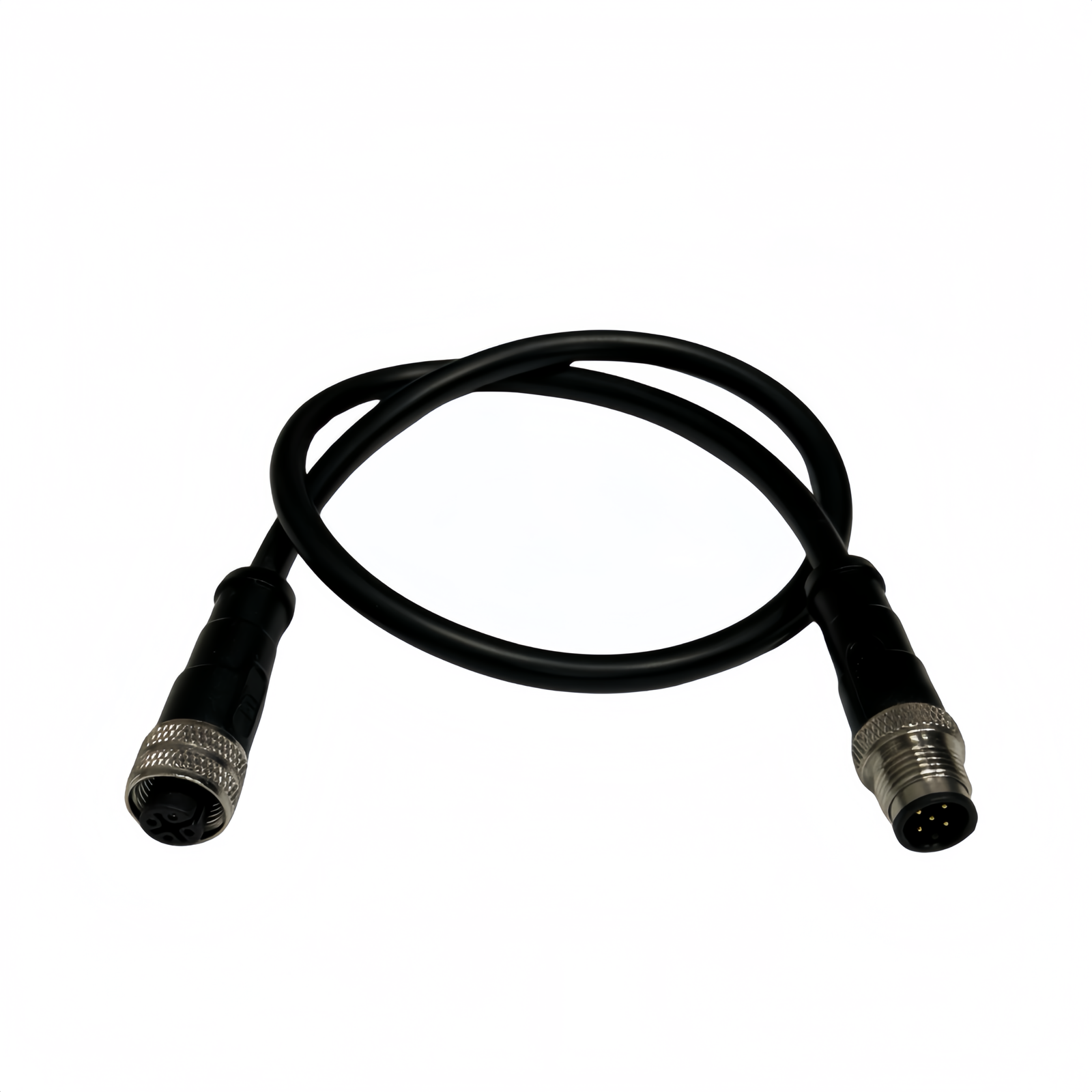 M12 Straight Female Plastic Assembled Plug