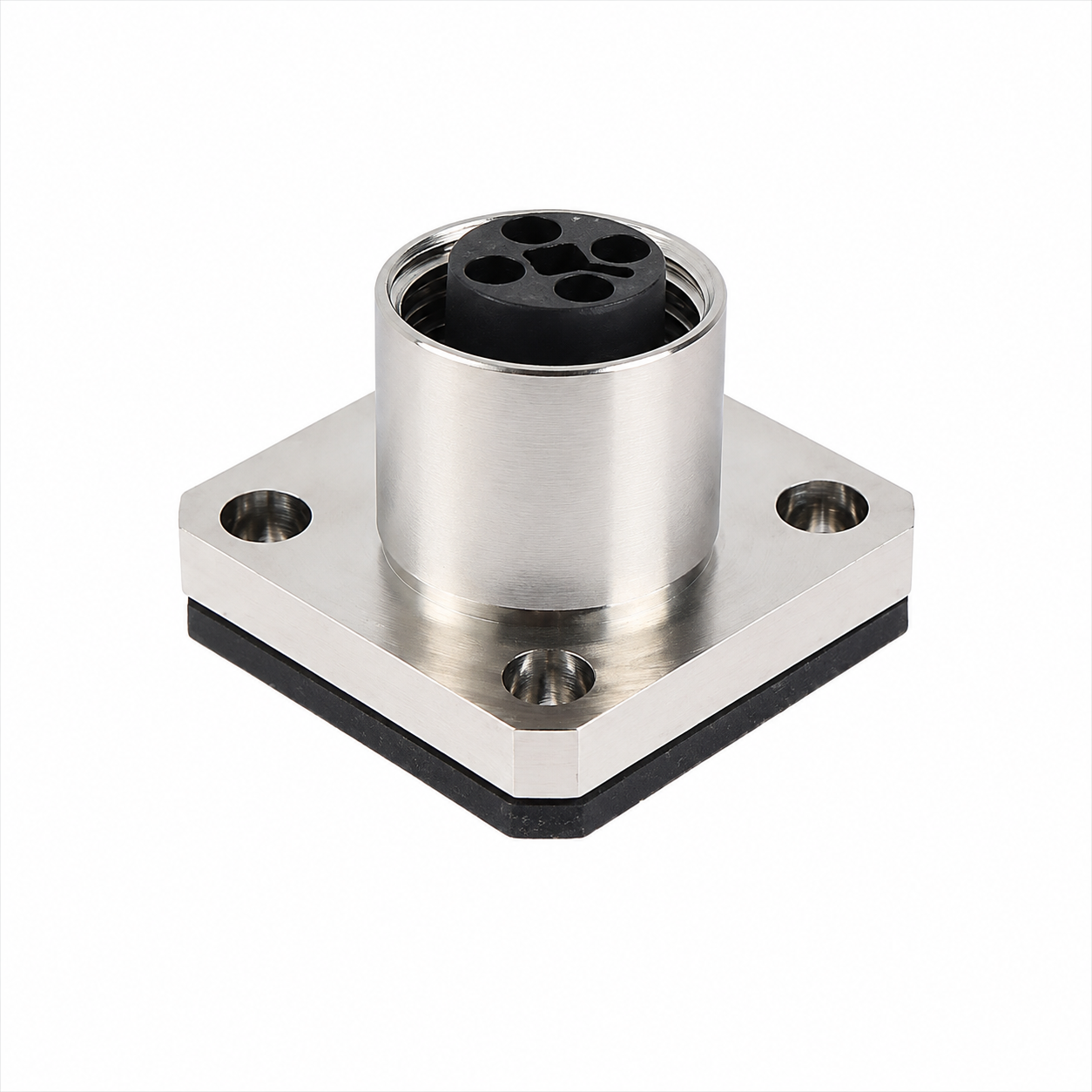 M12 Power Type Square Flange Female Socket