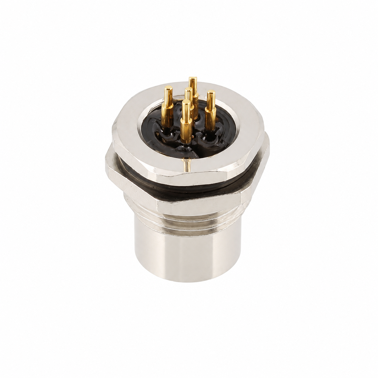 M12 5-pin panel mount receptacle