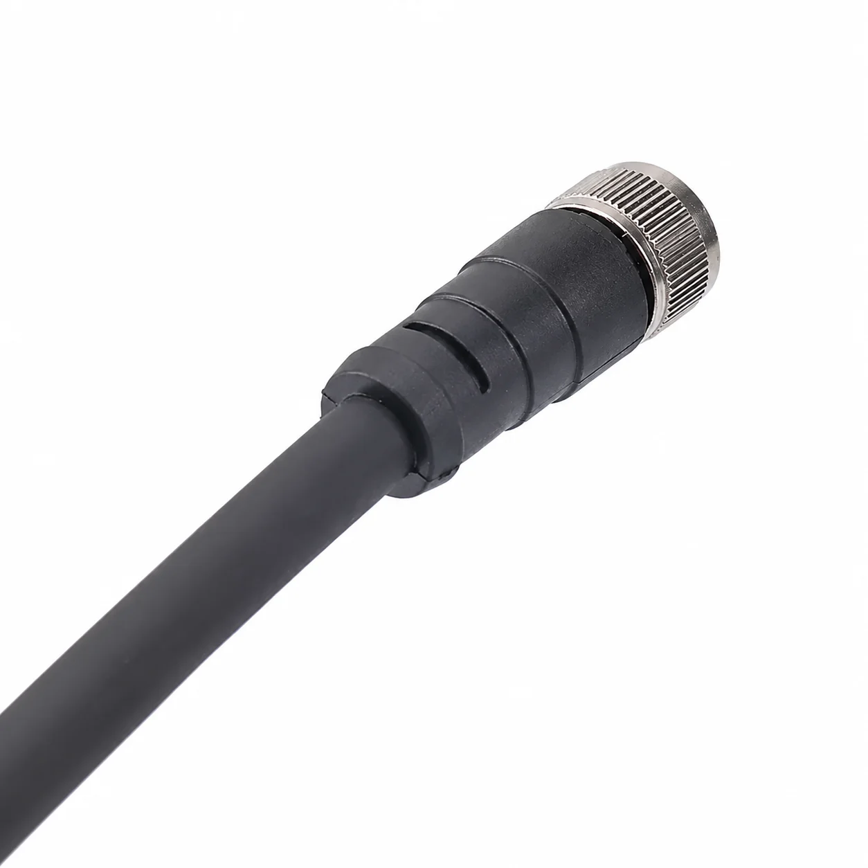 M12 Power Type Straight Female Overmolded Plug