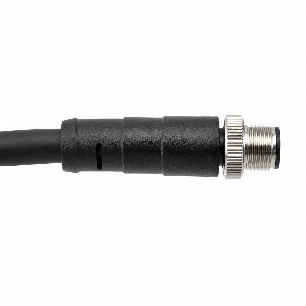 M12 Power Type Straight Male Overmolded Plug