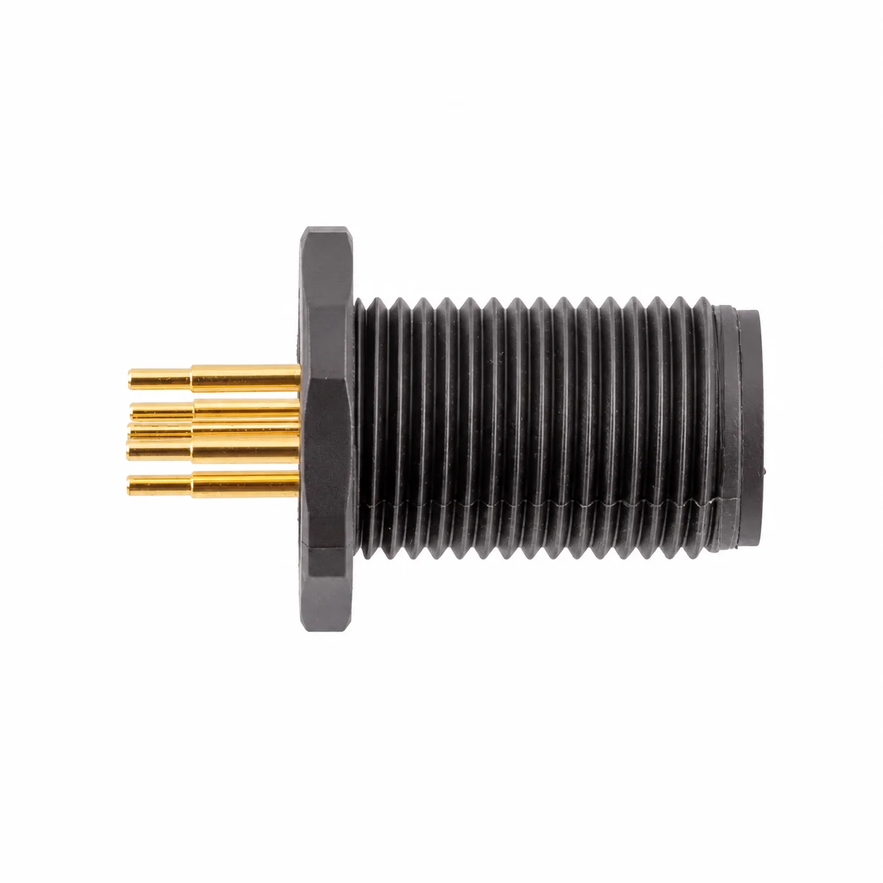 M12 Signal Type Back Mount Male Plastic Socket – PCB M12×1