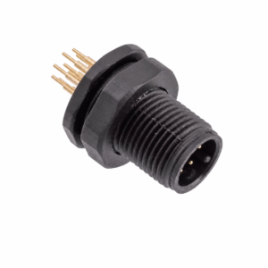 M12 Signal Type Back Mount Male Plastic Socket – PCB M12×1