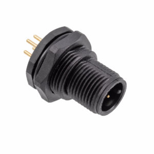 M12 Signal Type Back Mount Male Plastic Socket – PCB M15×1