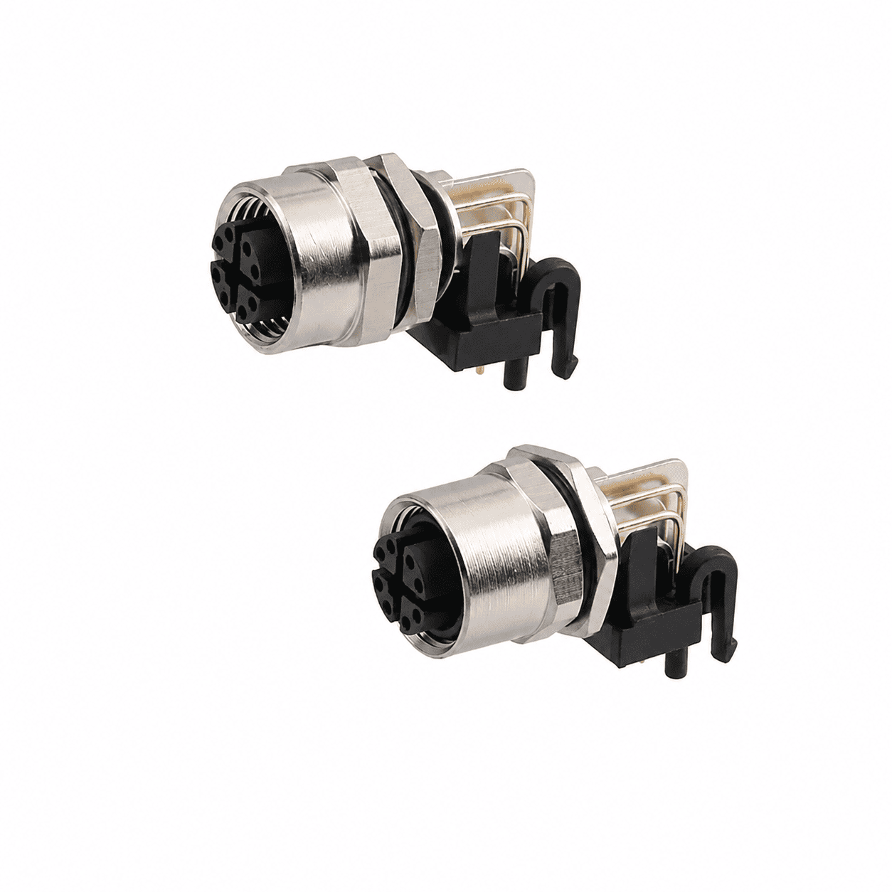 M12 Data Type Right Angle Female Socket – PCB