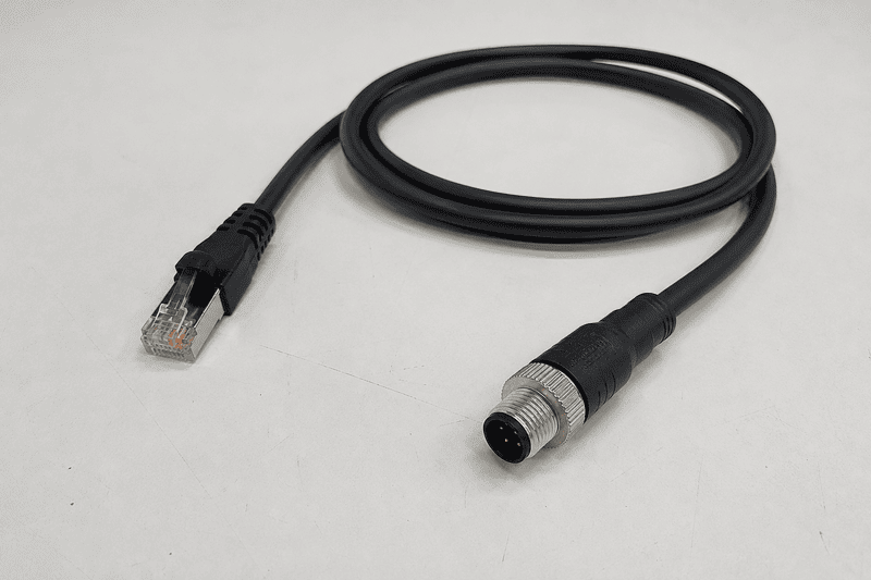 M12 4-pin D-coded industrial Ethernet cable