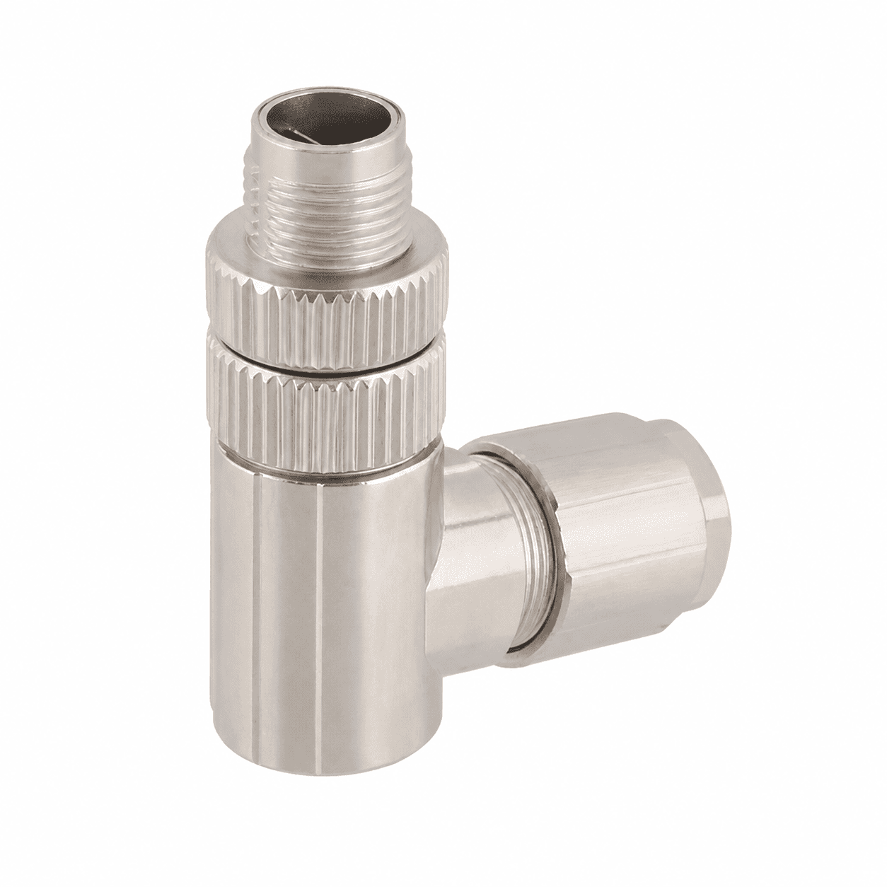 M12 Data Type Angled Male Metal Assembled Plug – Crimp PG9