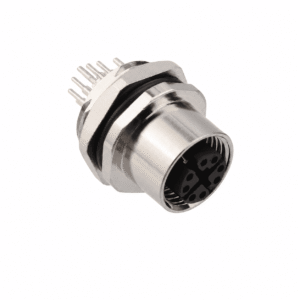 M12 Data Type Front Mount Female Socket – PCB M16×1.5