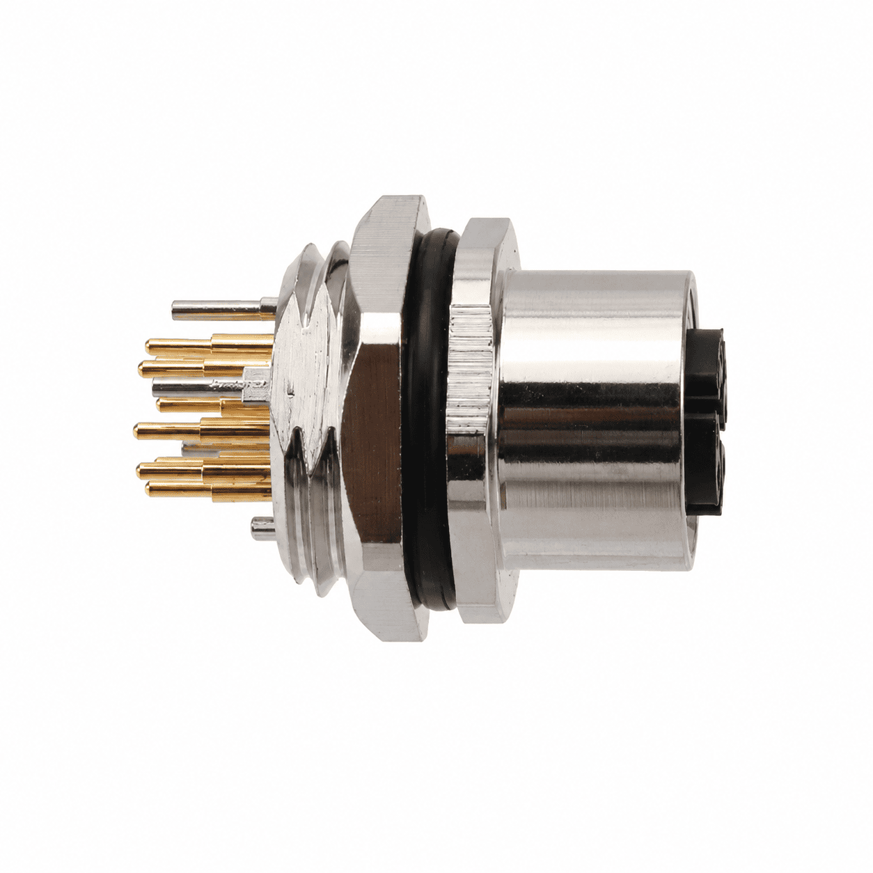 M12 Data Type Front Mount Female Socket – PCB M16×1.5