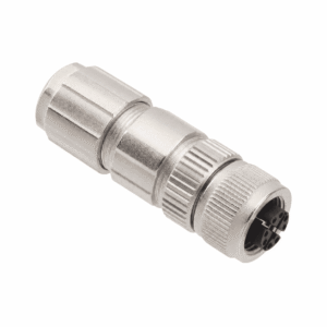 M12 Data Type Straight Female Metal Assembled Plug – Crimp PG9
