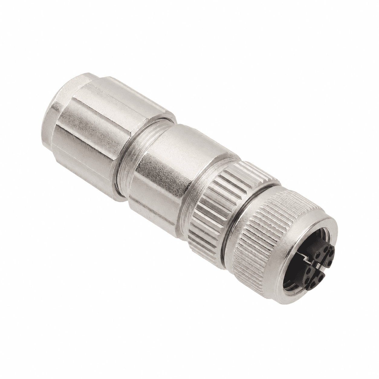 M12 Data Type Straight Female Metal Assembled Plug – Crimp PG9