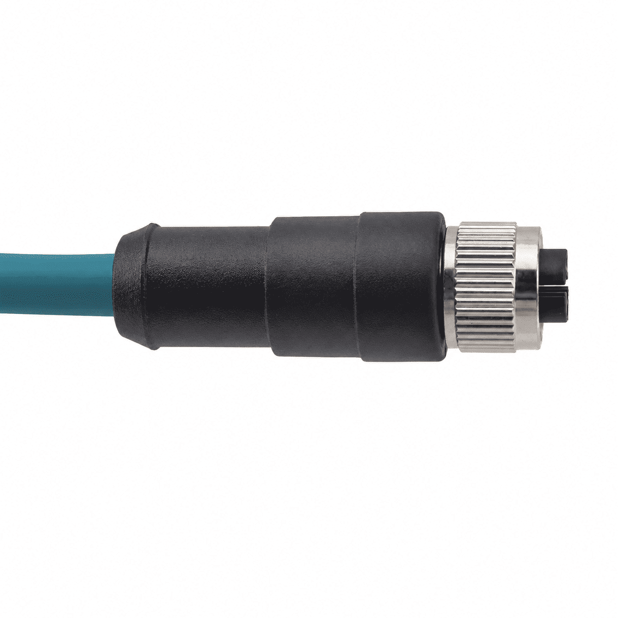 M12 Data Type Straight Female Overmolded Plug – Shielded