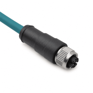 M12 Data Type Straight Female Overmolded Plug – Shielded
