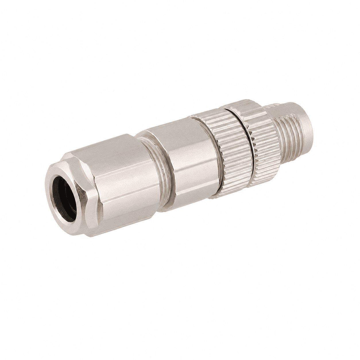M12 Data Type Straight Male Metal Assembled Plug – Crimp PG9