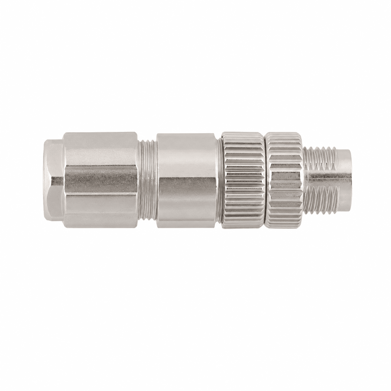 M12 Data Type Straight Male Metal Assembled Plug – Crimp PG9
