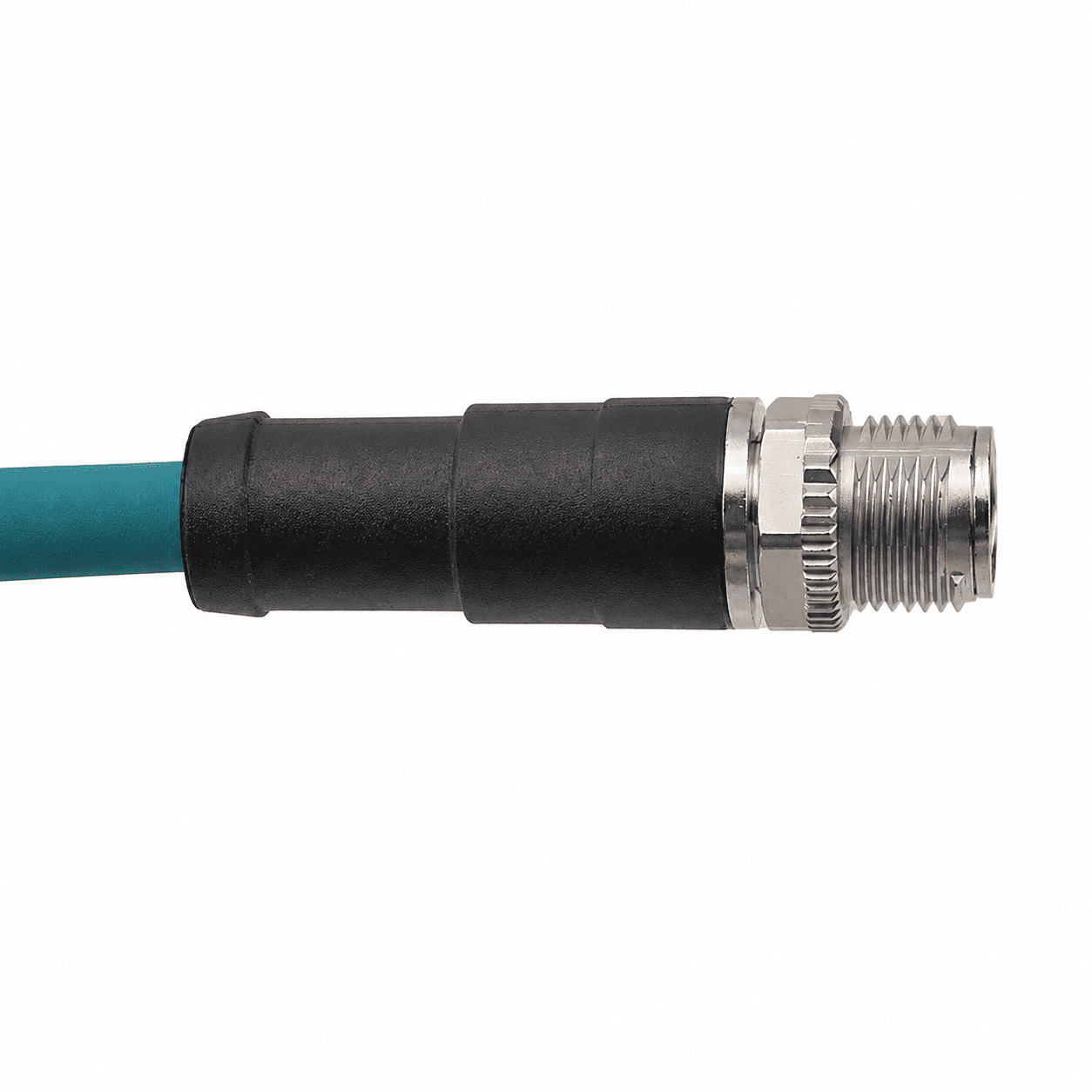 M12 Data Type X-Coded Straight Male Overmolded Plug – Shielded