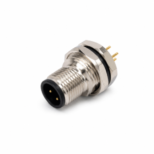 M12 Power Type Back Mount Male Socket – PCB M16×1.5 / PG9