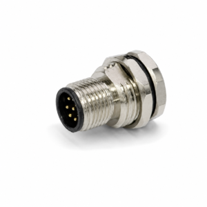 M12 Power Type Back Mount Male Socket – Solder M16×1.5 / PG9