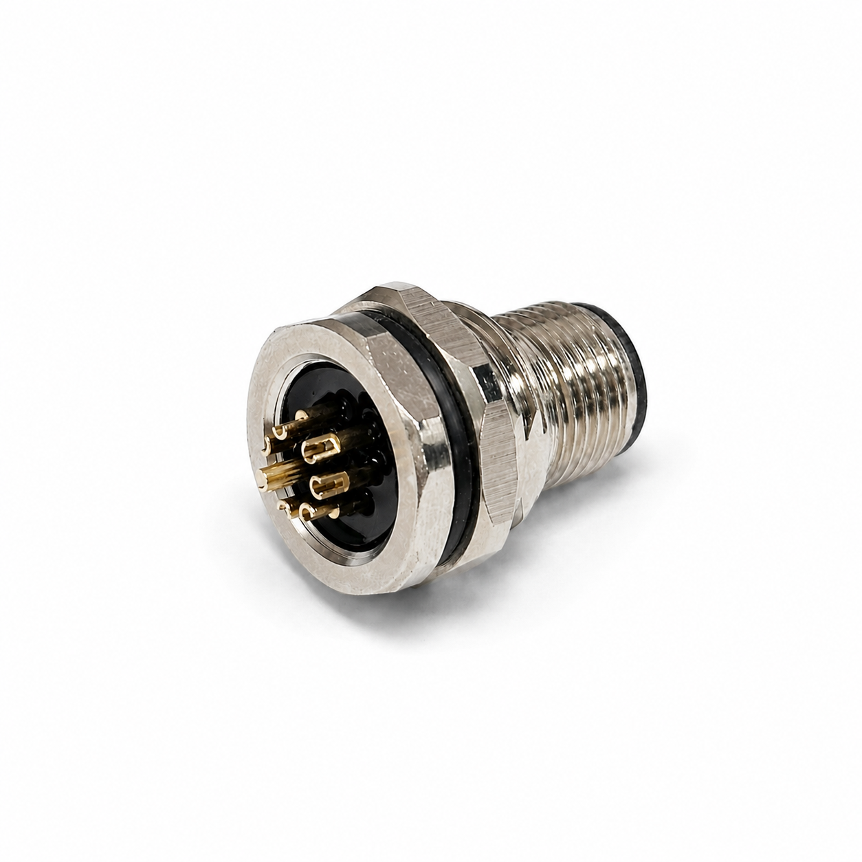 M12 Power Type Back Mount Male Socket – Solder M16×1.5 / PG9