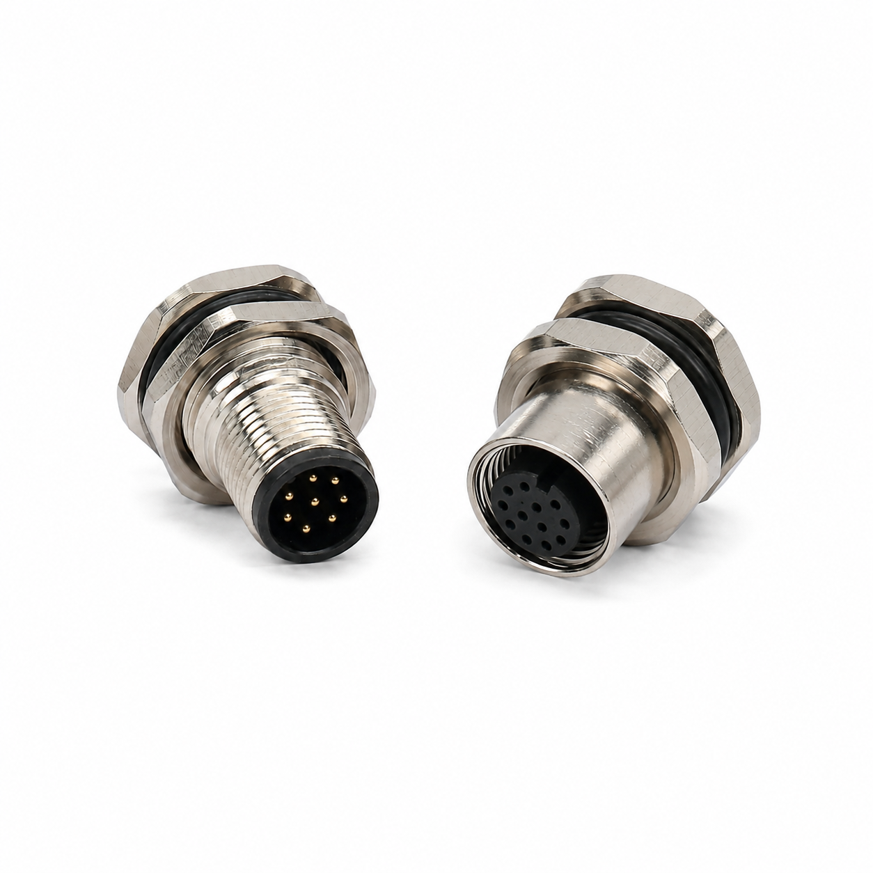M12 Power Type Back Mount Male Socket – Solder M16×1.5 / PG9