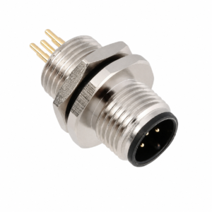 M12 Signal Type Front Mount Male Socket – PCB M12×1