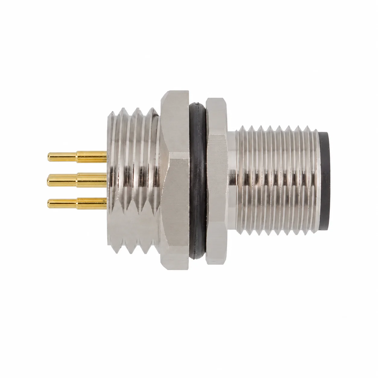 M12 Signal Type Front Mount Male Socket – PCB M16×1.5 / PG9
