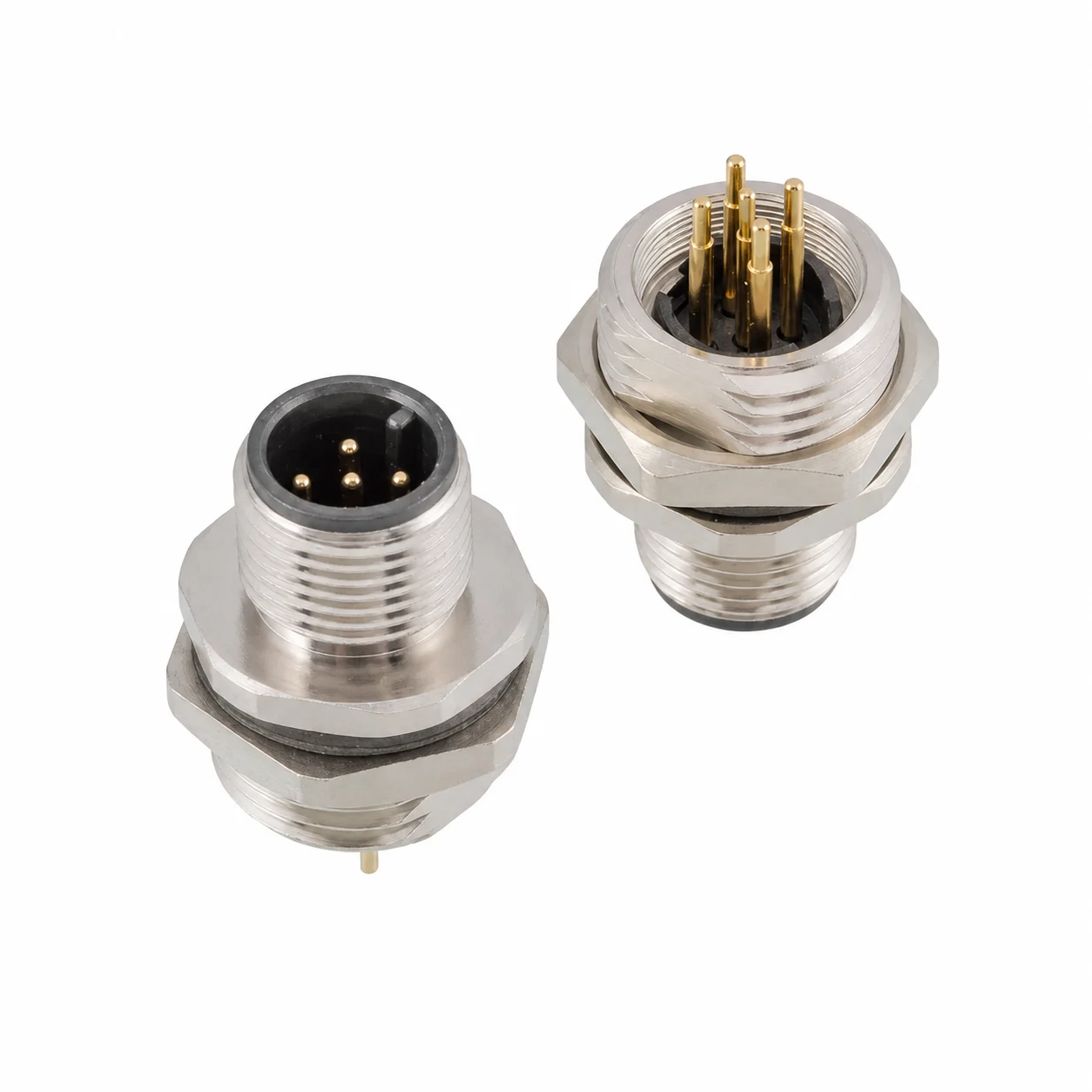 M12 Signal Type Front Mount Male Socket – PCB M16×1.5 / PG9