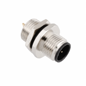 M12 Signal Type Front Mount Male Socket – Solder M12×1