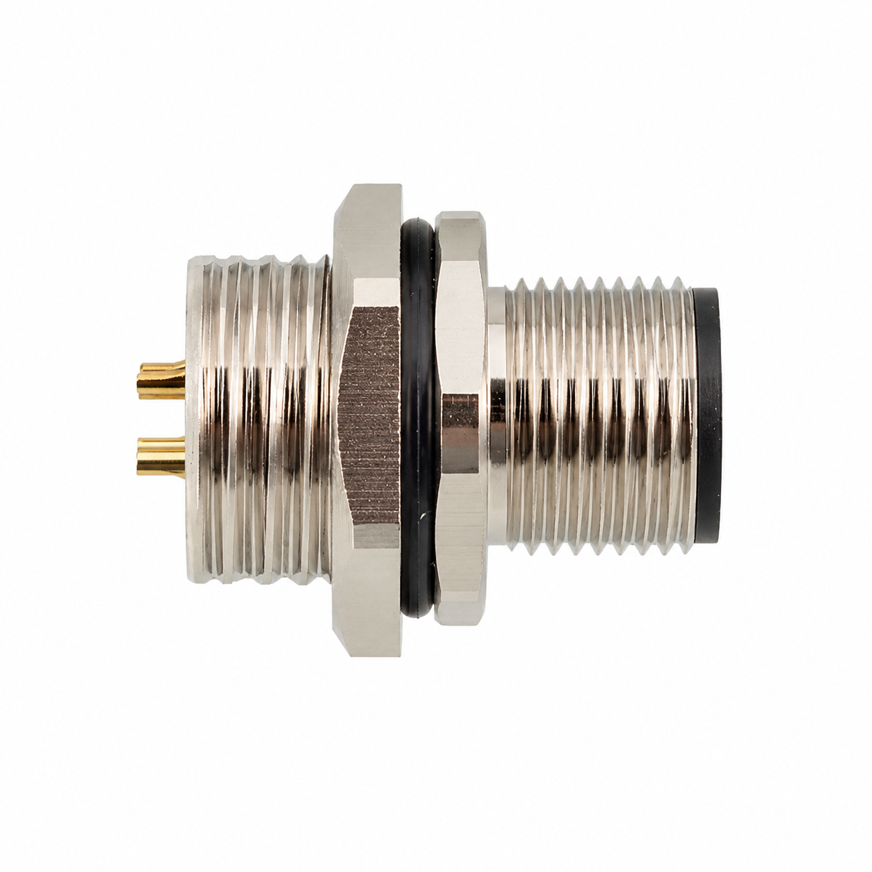 M12 Signal Type Front Mount Male Socket – Solder M16×1.5 / PG9