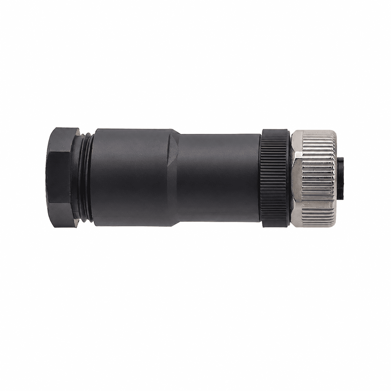 M12 Power Type Straight Female Plastic Assembled Plug – Screw