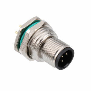 M12 Signal Type Back Mount Male Zinc Alloy Socket – PCB M16×1.5 / PG9