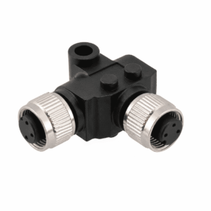 M12 Signal Type L-Type Female to Female Plastic Adapter