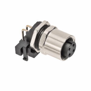 M12 Signal Type Angled Female Back Mount Socket – PCB M12×1