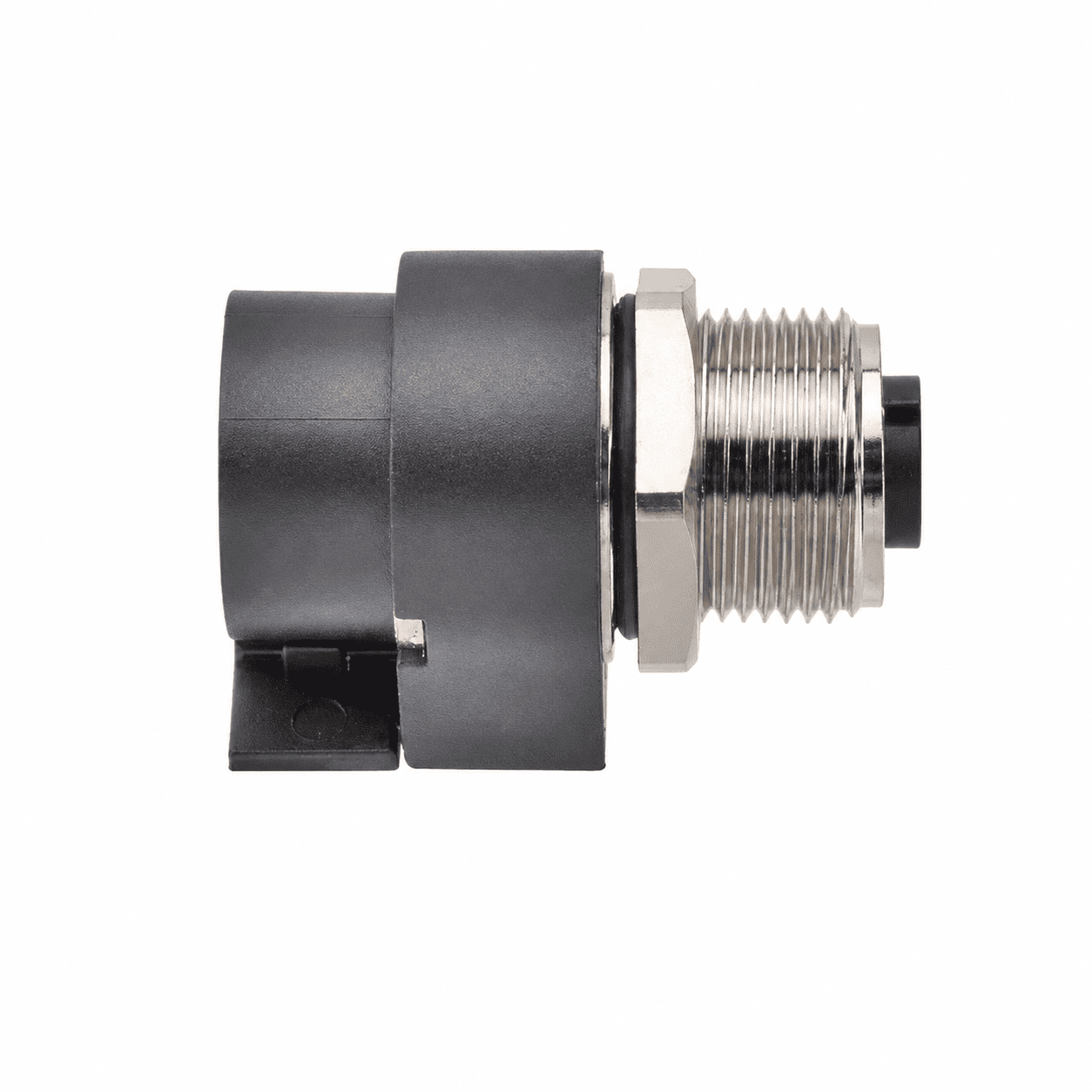 M12 Signal Type Angled Female Back Mount Socket – PCB M15×1 Large Housing