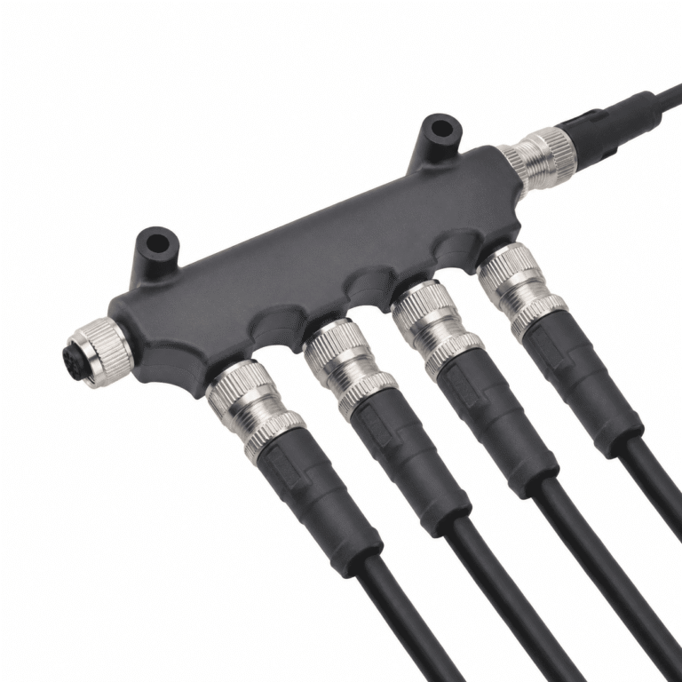 M12 Signal Type T-Type 1 Male to 5 Female Metal Adapter