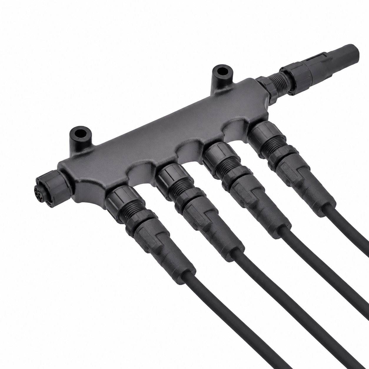 M12 Signal Type T-Type 1 Male to 5 Female Plastic Adapter