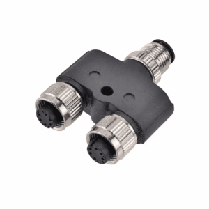 M12 Signal Type Y-Type 1 Male to 2 Female Metal Adapter