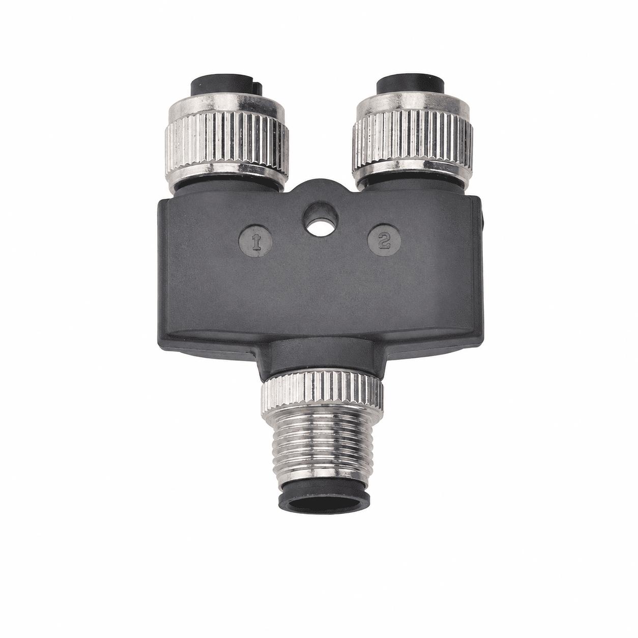 M12 Signal Type Y-Type 1 Male to 2 Female Metal Adapter