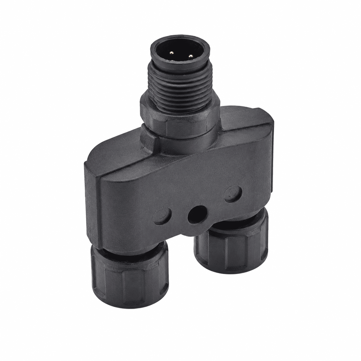 M12 Signal Type Y-Type 1 Male to 2 Female Plastic Adapter