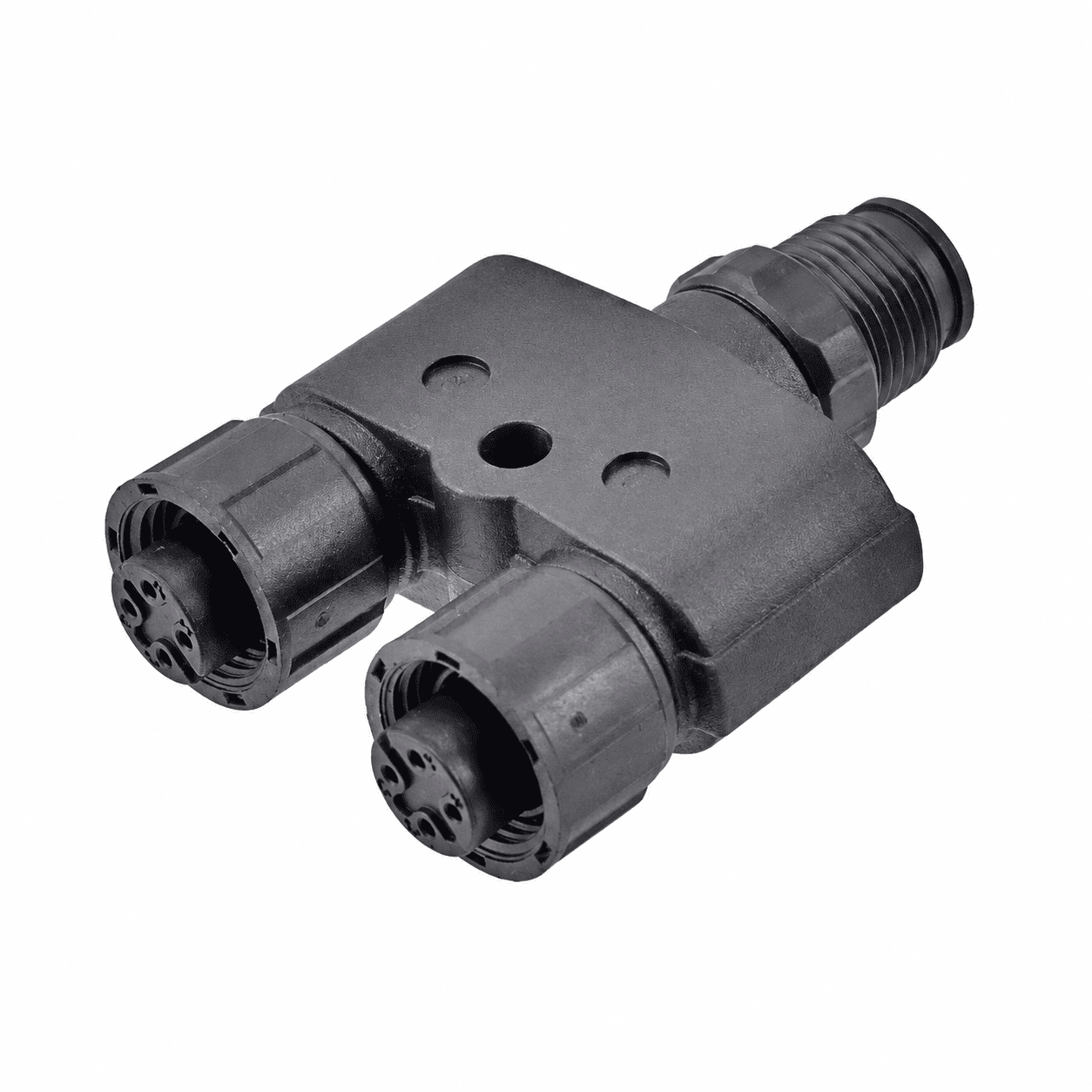 M12 Signal Type Y-Type 1 Male to 2 Female Plastic Adapter