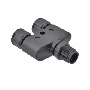 M12 Signal Type Y-Type 1 Male to 2 Female Plastic Adapter