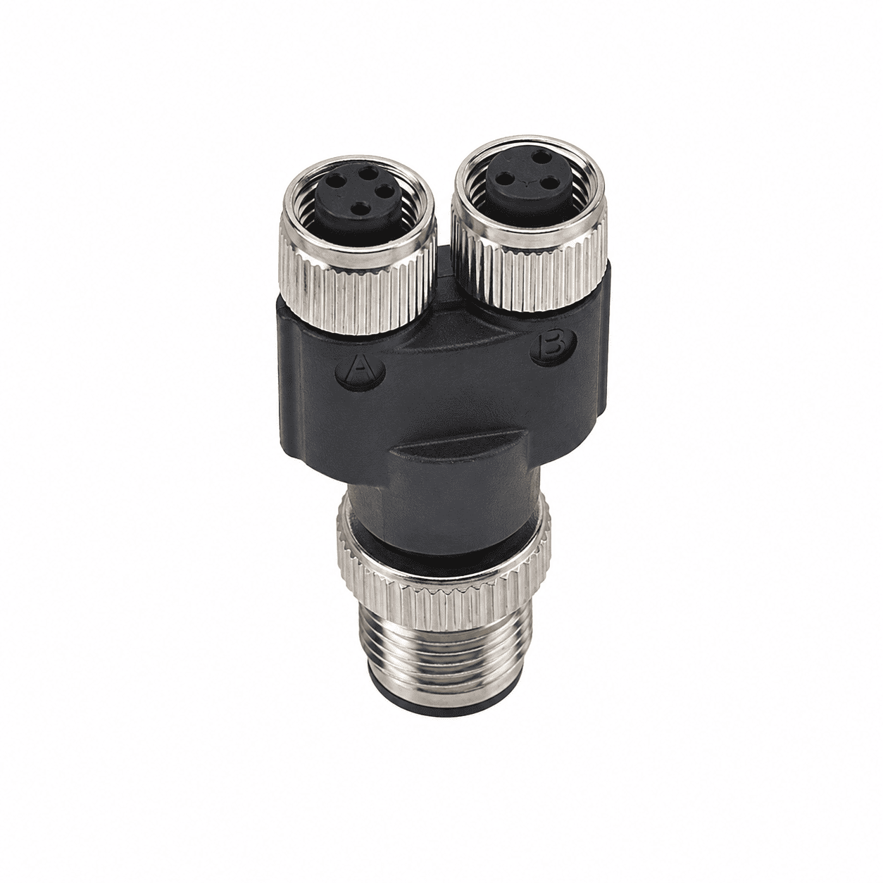 M12 Signal Type Y-Type M12 Male to 2 M8 Female Adapter
