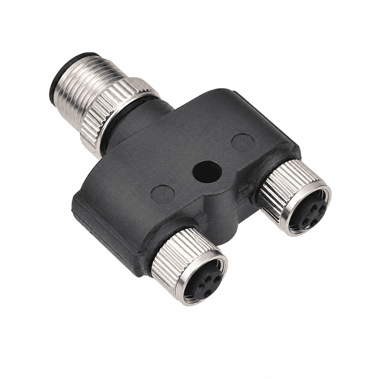 M12 Signal Type Y-Type M12 Male to 2 M8 Female Large Housing Adapter