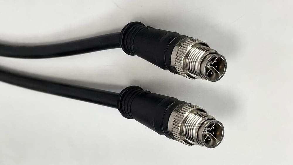 M12 D-coded and X-coded industrial Ethernet connectors