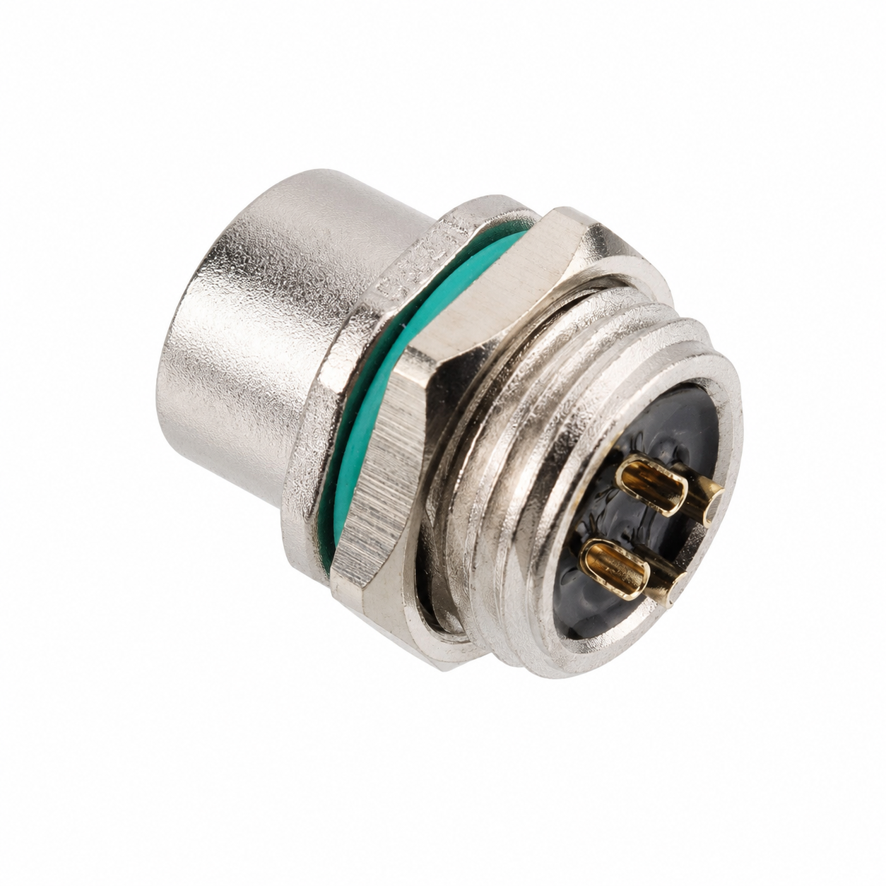 M12 Signal Type Front Mount Female Zinc Alloy Socket – Solder M16×1.5 / PG9