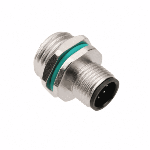 M12 Signal Type Front Mount Male Zinc Alloy Socket – Solder M16×1.5 / PG9